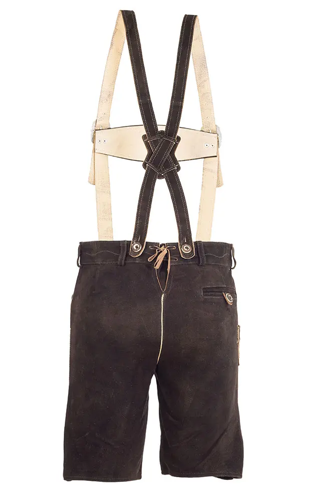 Lederhose Wasi-S mit Träger, wild torf