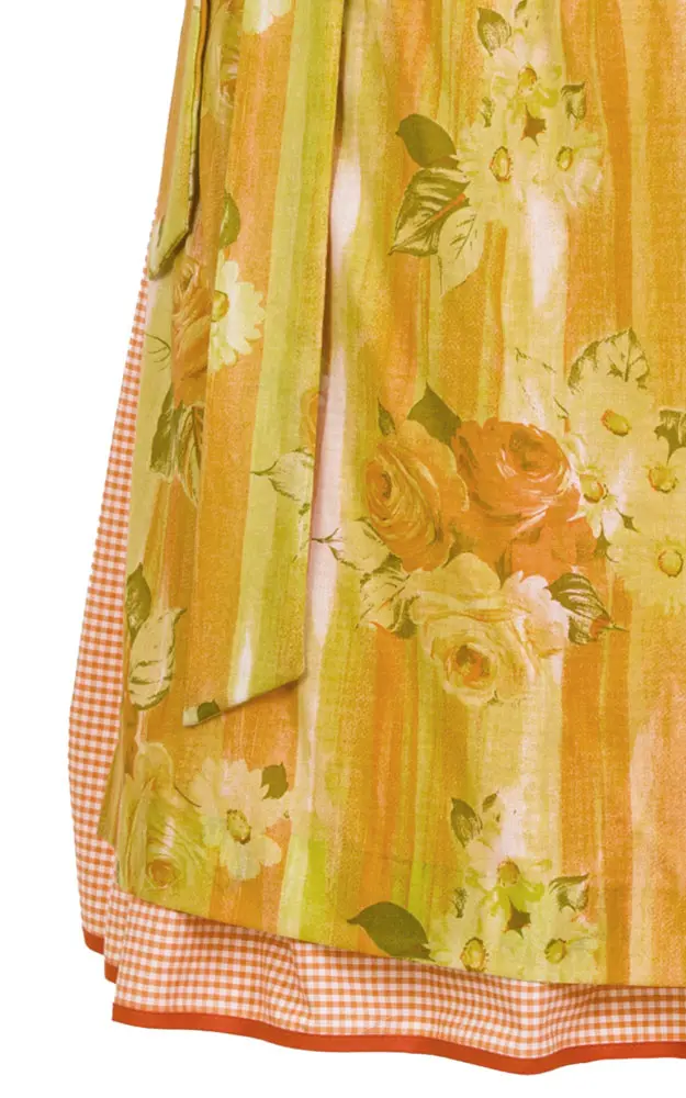 Blusendirndl Erlbach /E orange, mit Schürze