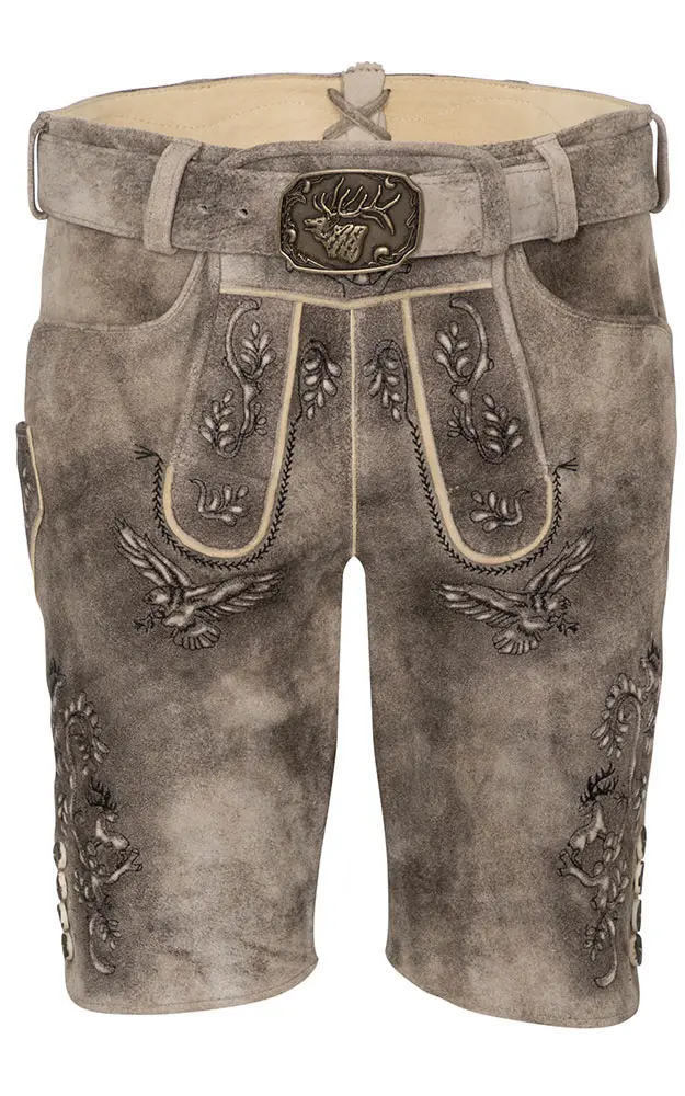 Lederhose Asmus mit Gürtel, oxford