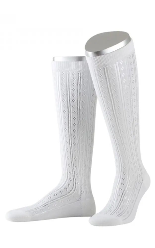 Damenkniestrümpfe L6665, weiß