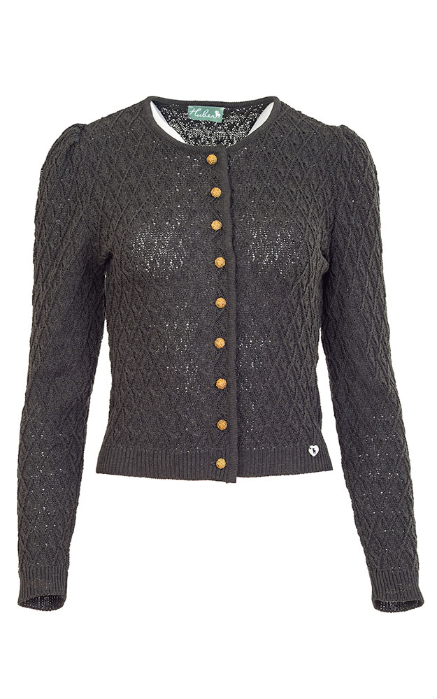 Strickjacke Pa, lodengrün