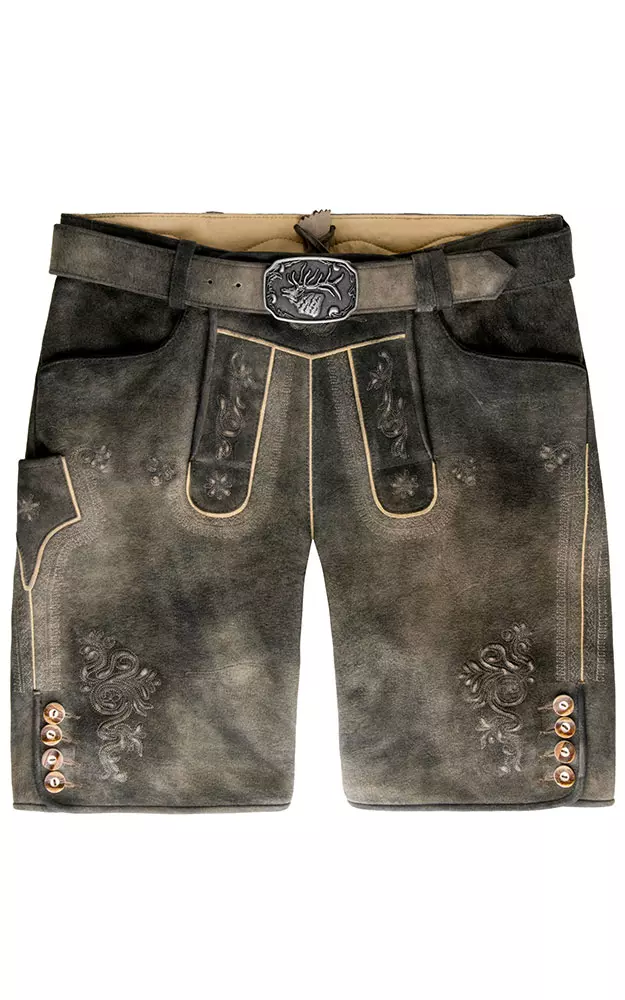 Lederhose Erno mit Gürtel, magma