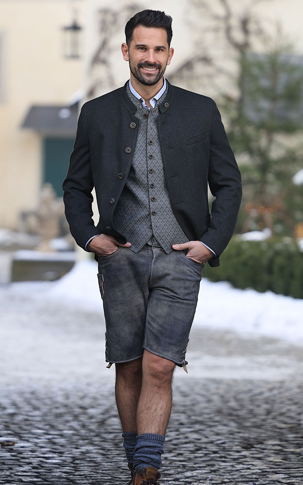 Weste Elsass 9385, beige/grün