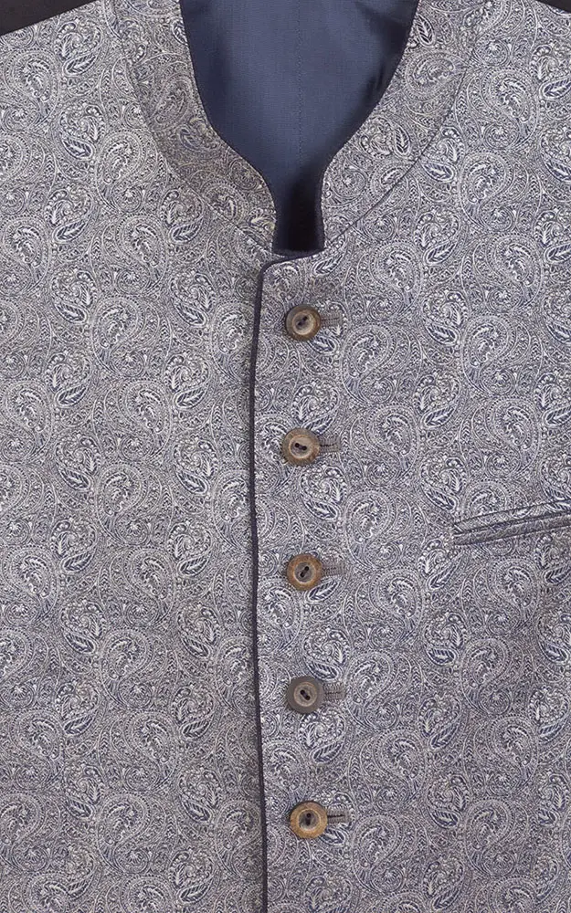 Weste Elsass, blau, - Slim-fit