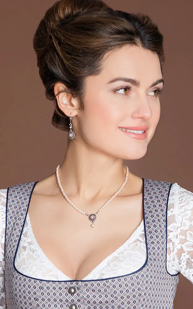 Kette Helena, Perle rose