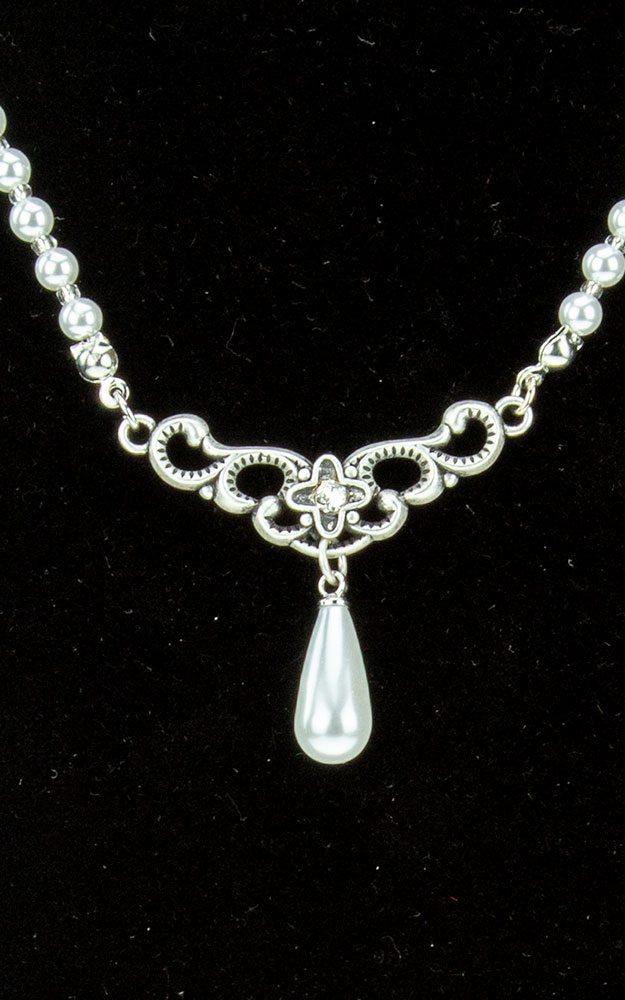 Kette 48305, Perle weiß