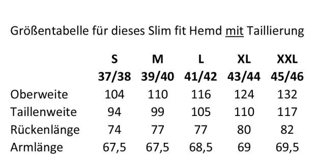 Hemd 5010, hellblau - Slim fit