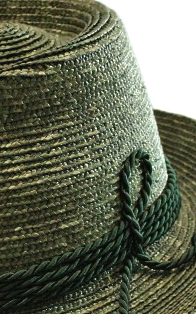 Herrenhut Stroh 40510 - Krempe hoch, oliv