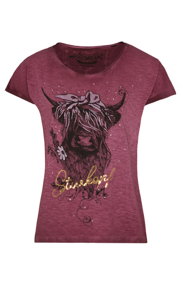 Damen-Shirt Sturkopf, weinrot