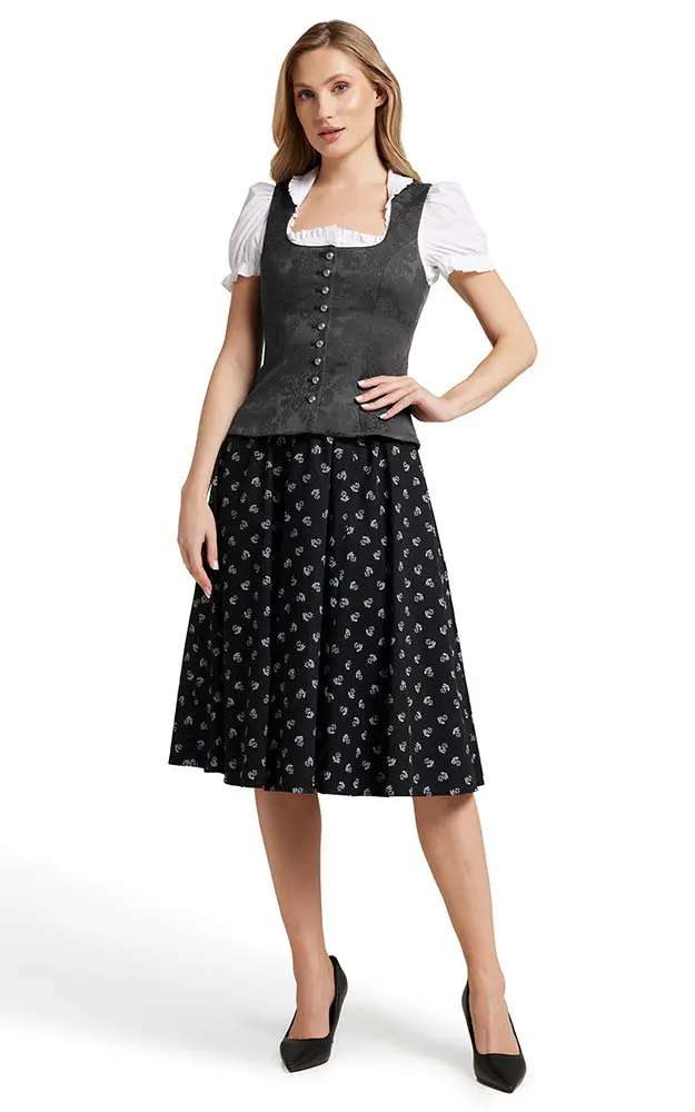 Mieder Jacquard, anthrazit