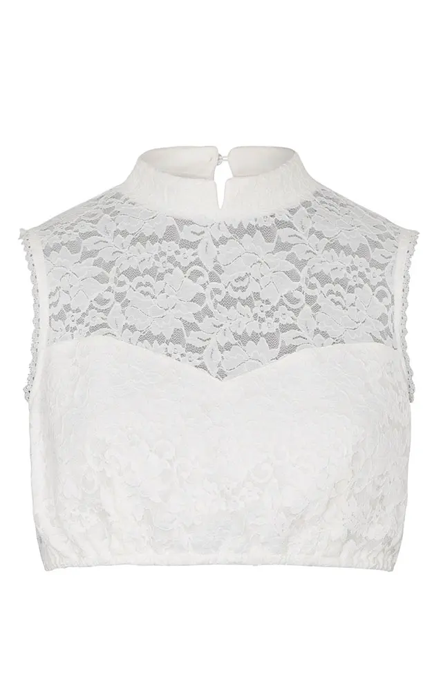 Dirndlbluse Andora, offwhite ärmellos