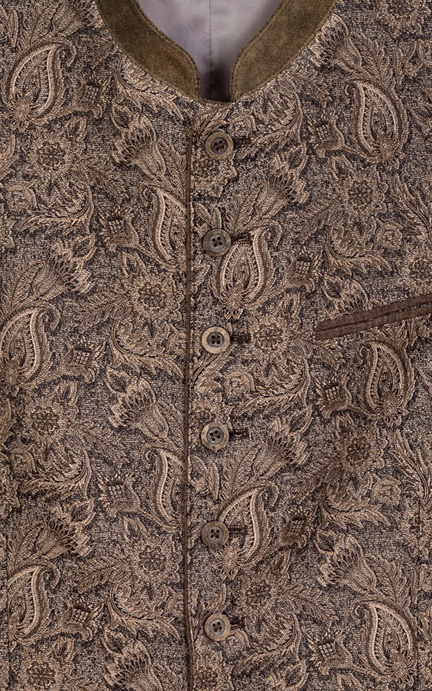 Weste Brixen-K 5953, braun/beige