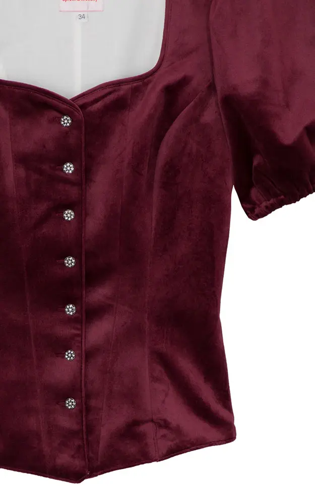 Spenzer Samt Griffin, dunkelrot