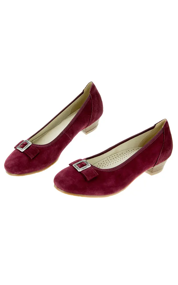 Velours-Schuhe 3004550024, bordo