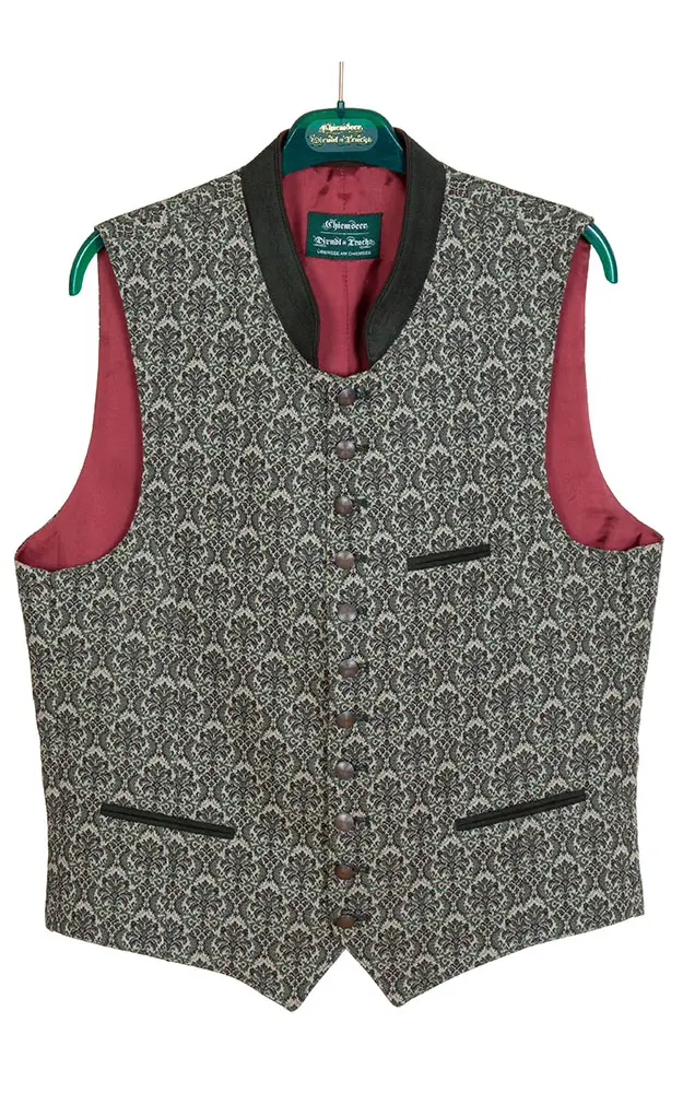 Weste Ambros 2528-93, grün gemustert