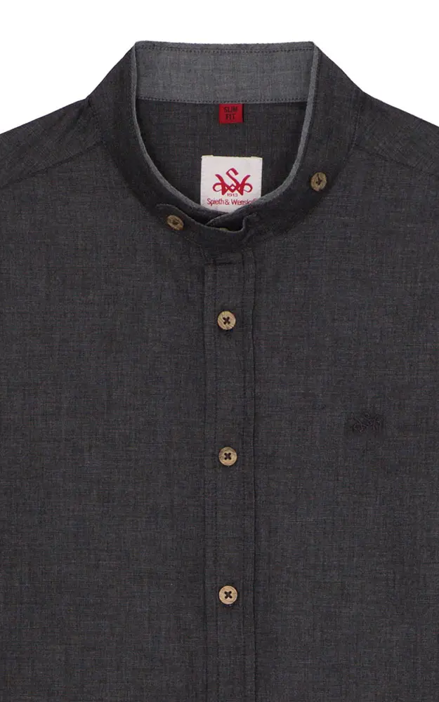 Hemd Gustav, dunkelgrau - Slim fit