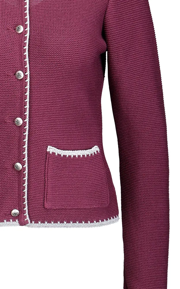 Strickjacke 11529, weinrot