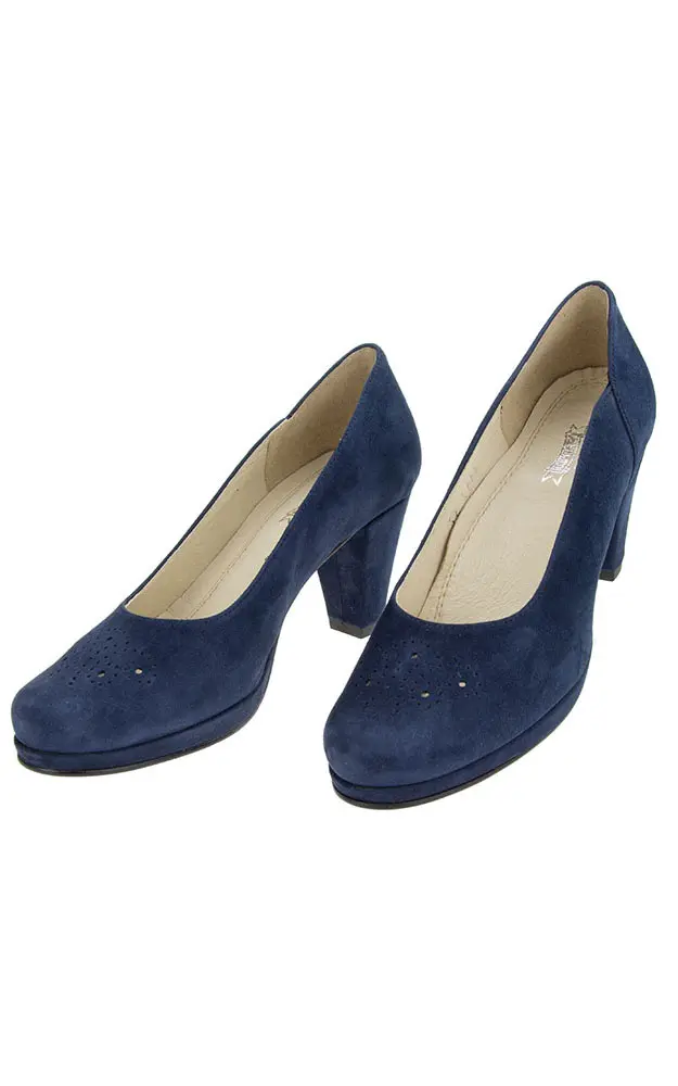 Velours-Schuhe 6117, marine