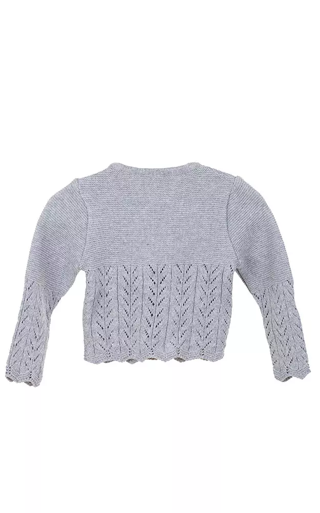 Kinder-Strickjacke Immi, grau