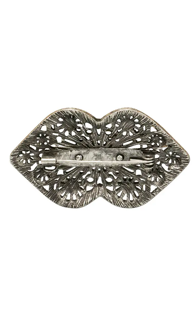 Brosche Lissy, altsilber
