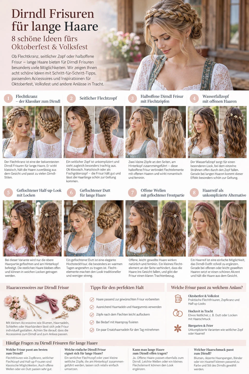 Dirndl-Frisuren-für-lange-Haare