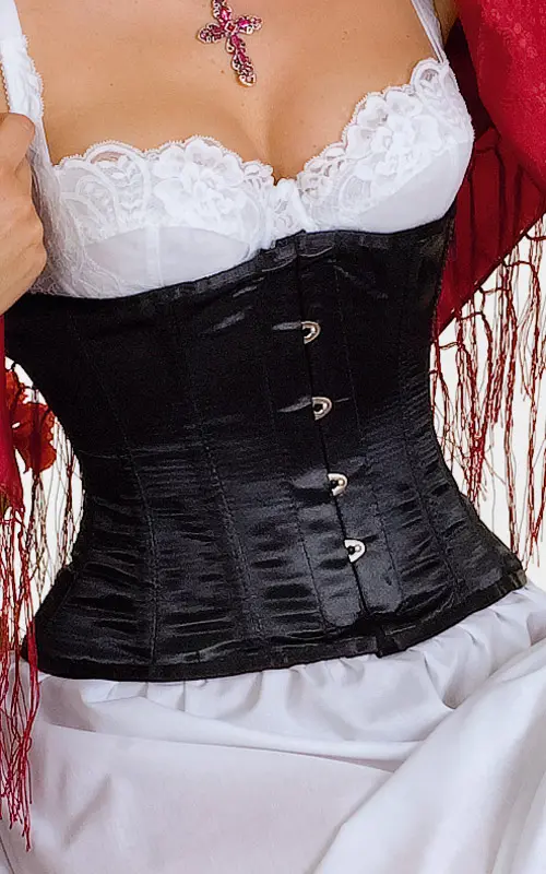 Schnürmieder, schwarz