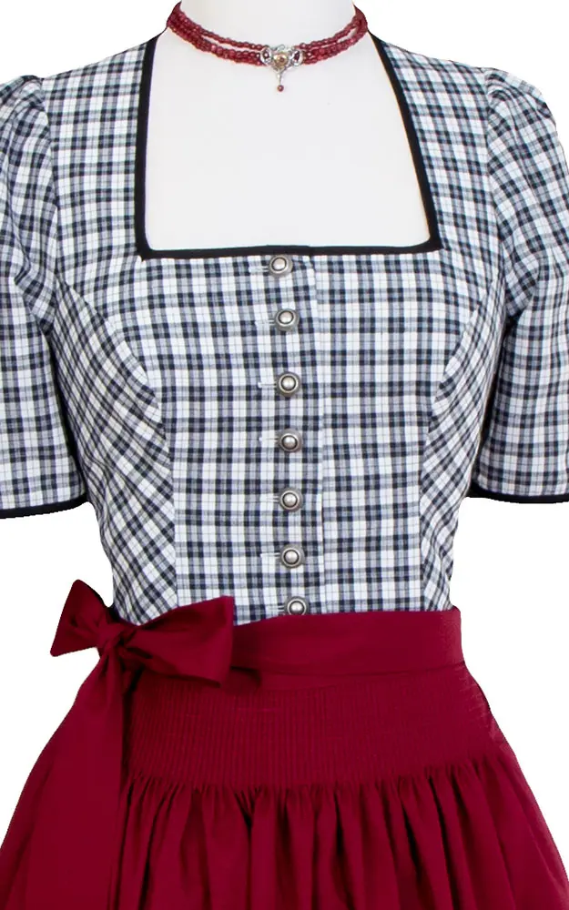 Dirndl Chieming /E schwarz/weiß, ohne Schürze