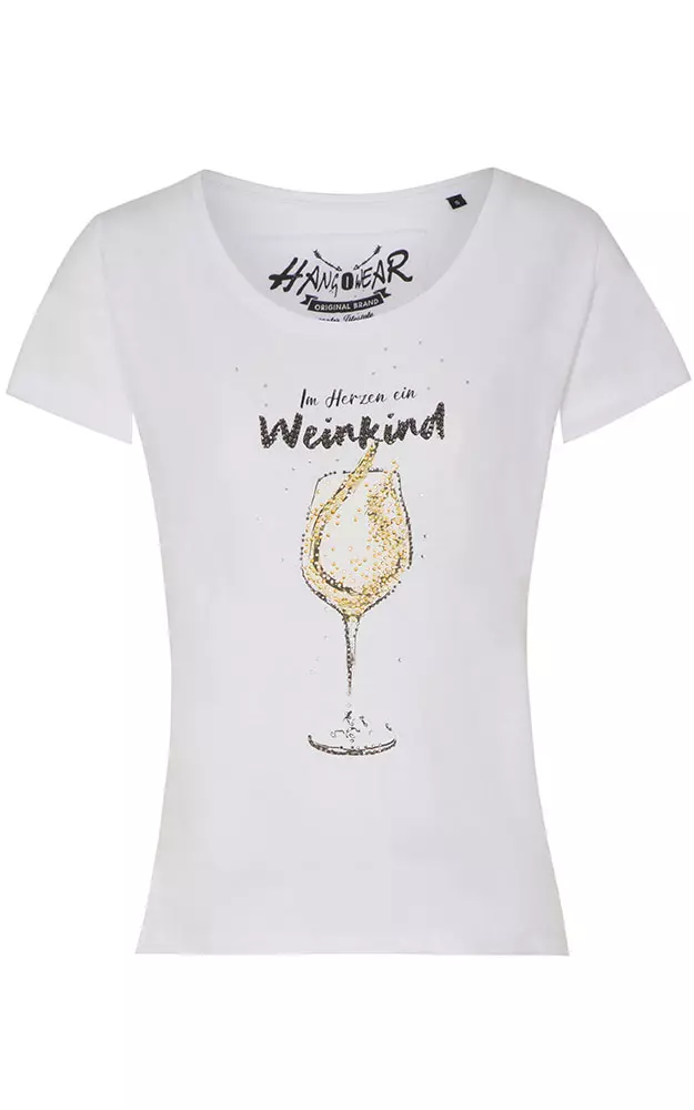 Damen-Shirt Weinkind, weiß