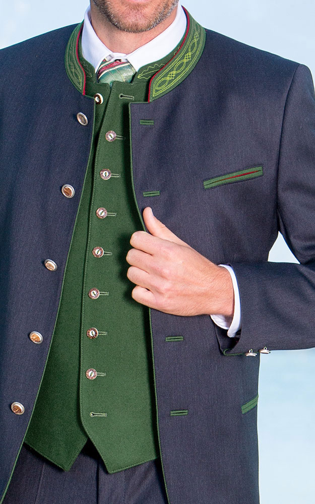 Trachtenanzug Joachim, anthrazit Slim-fit