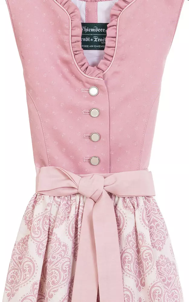 Kinderdirndl Perla mit Schürze, rosa