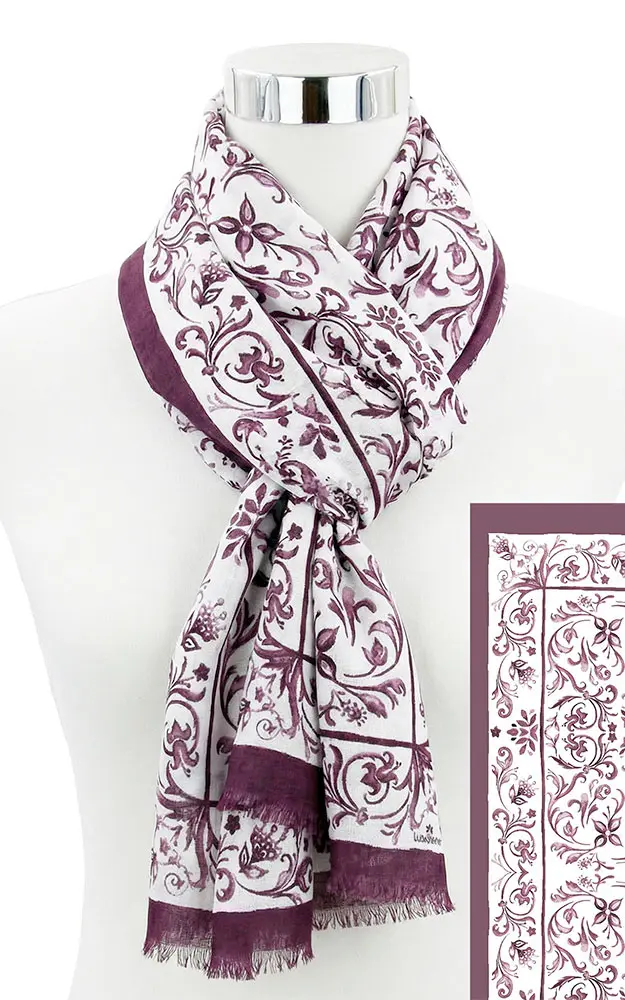 Schal Vintage, pflaume