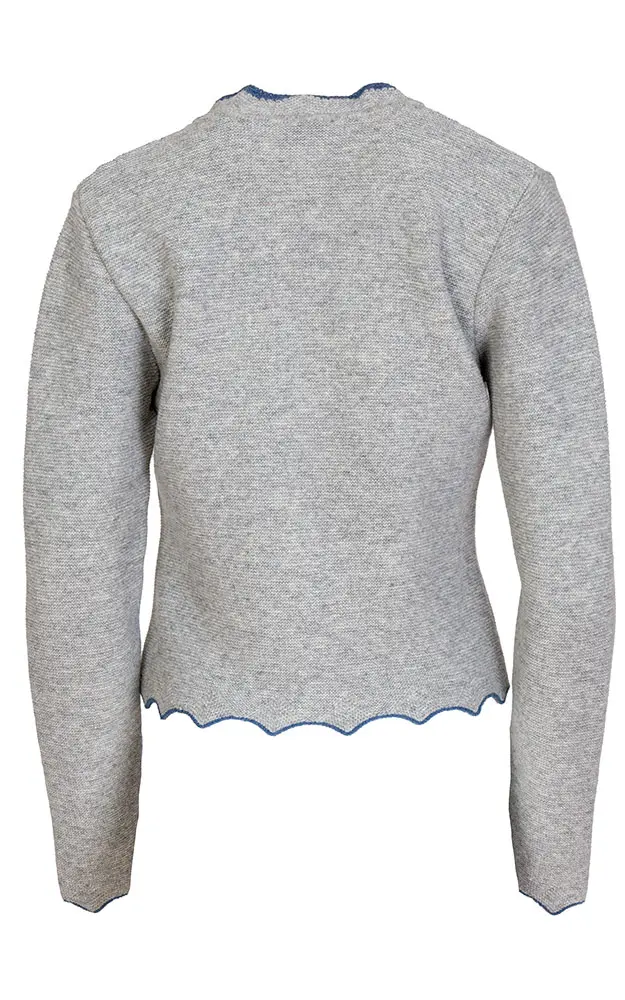 Strickjacke Elina, silber/jeans