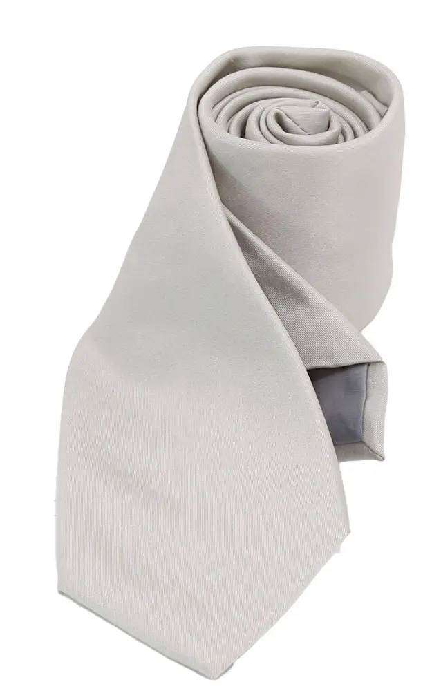 Krawatte, silber uni