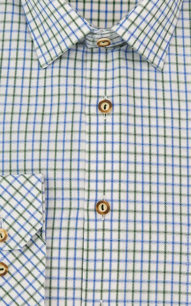Hemd 2482 4112, # grün/blau/weiß - Slim fit