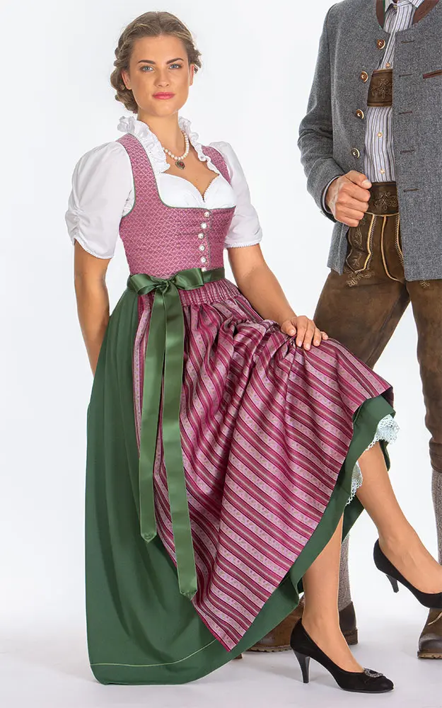 Schürze Burgau, weinrot