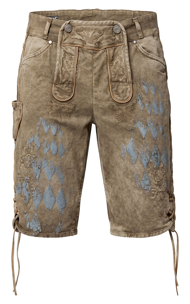 Stofflederhose Trachtenjeans Bayern, schlamm