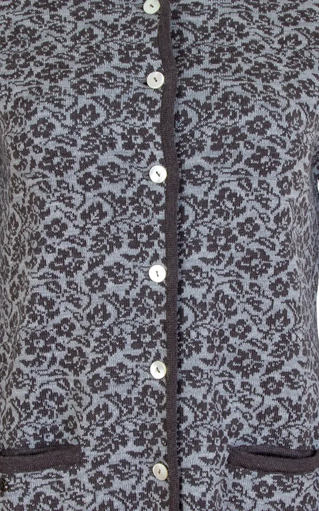 Strickjacke Grönland, mittelgrau