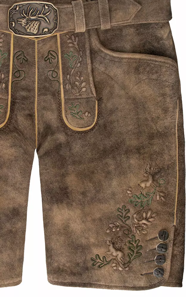 Lederhose Gerner mit Gürtel, gerste