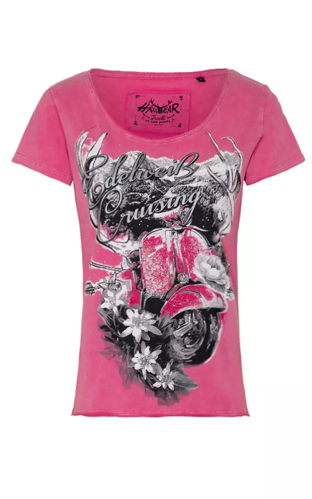Damen-Shirt Edelweiß, pink