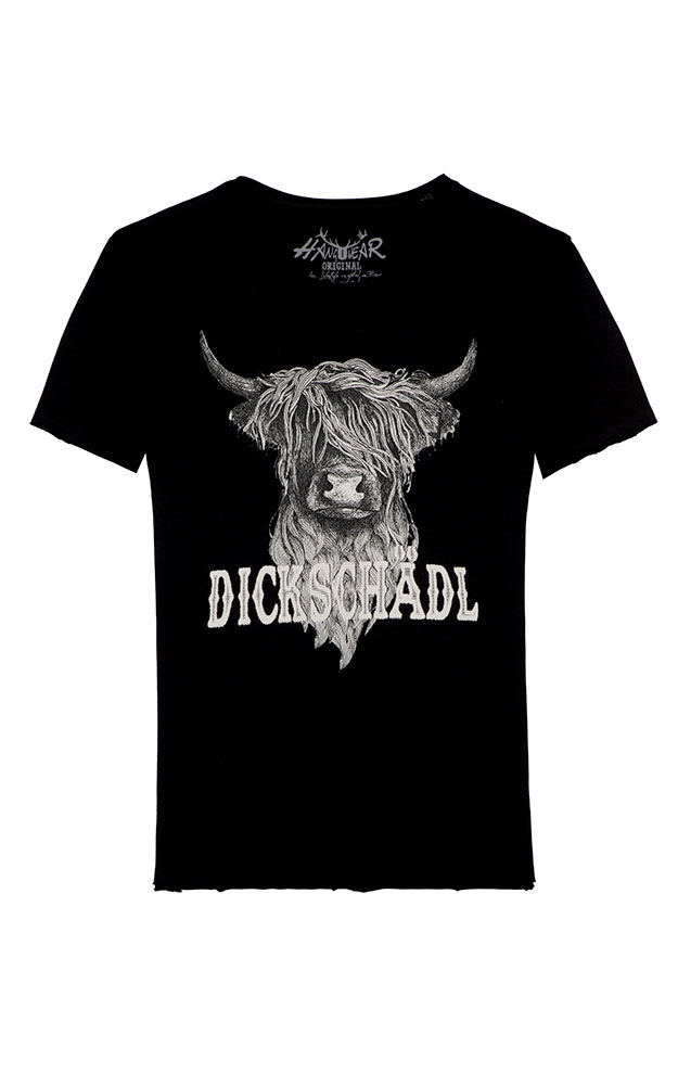 T-Shirt Dickschädl, schwarz