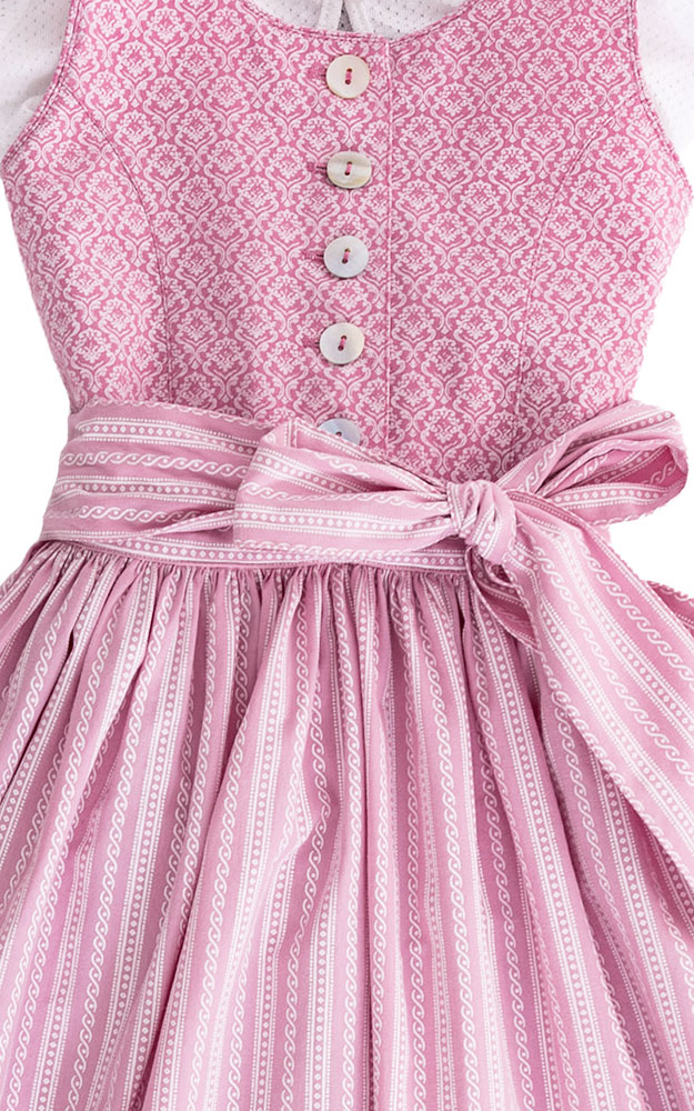 Kinderdirndl Wallersee mit Schürze u. Bluse, rosa