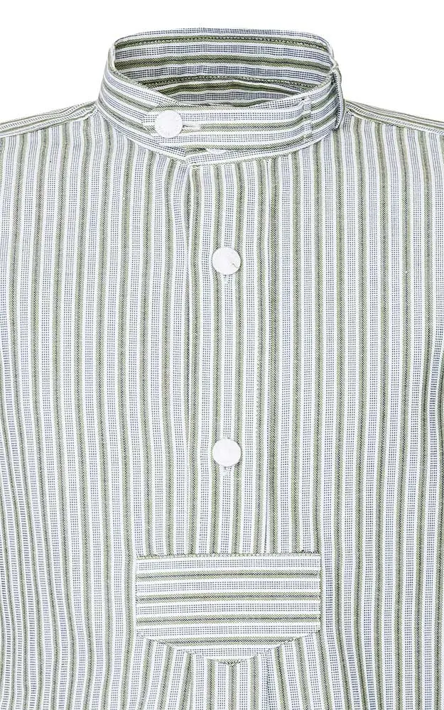 Kinderhemd Lukas, grün gestreift SK