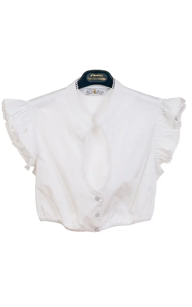 Dirndlbluse 46, weiß
