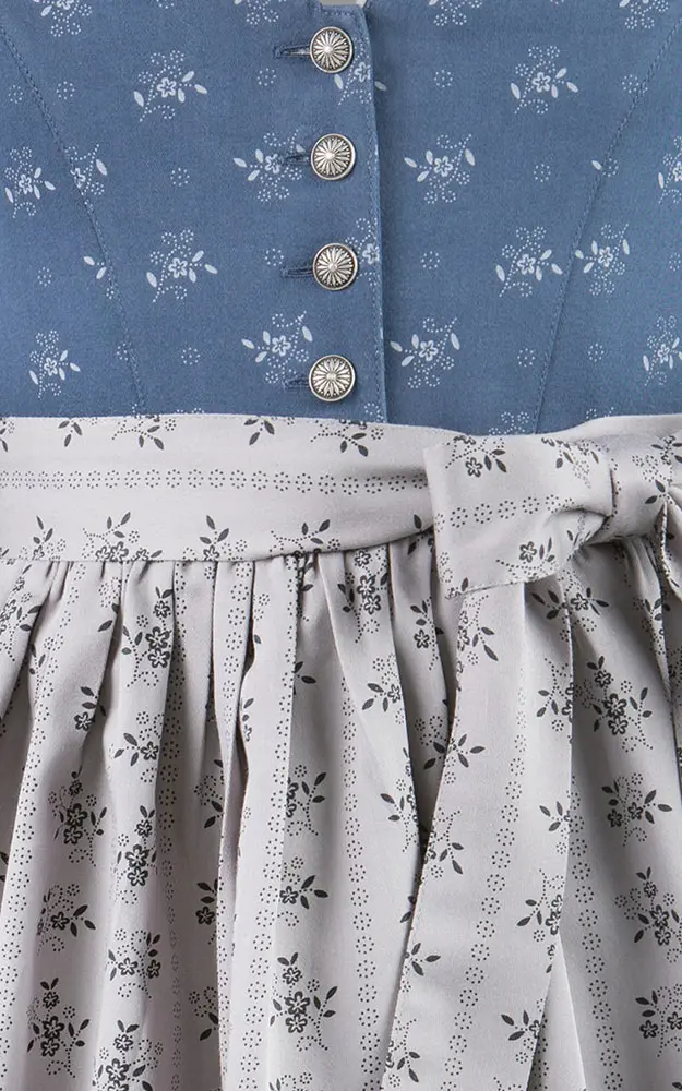 Kinderdirndl Amalie mit Schürze dunkelblau