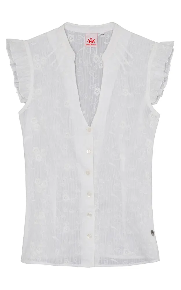 Trachtenbluse Garda, weiß