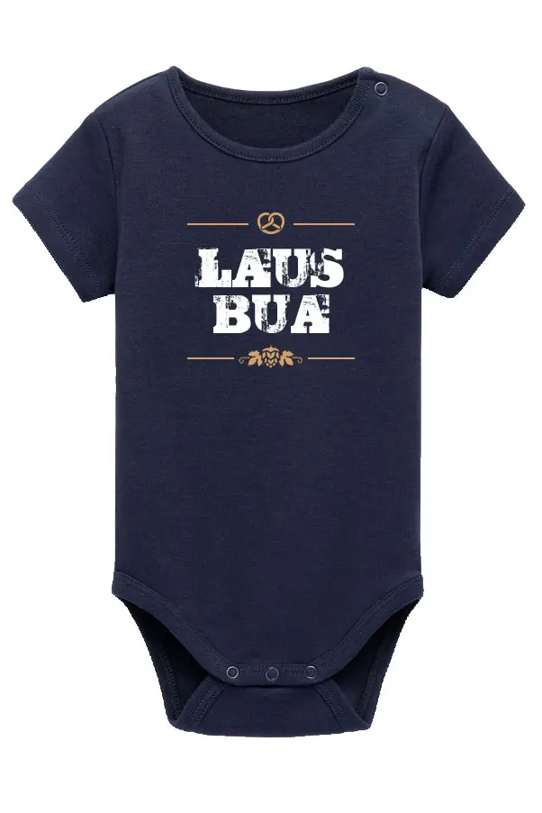 Baby-Body Lausbua kurzarm, dunkelblau