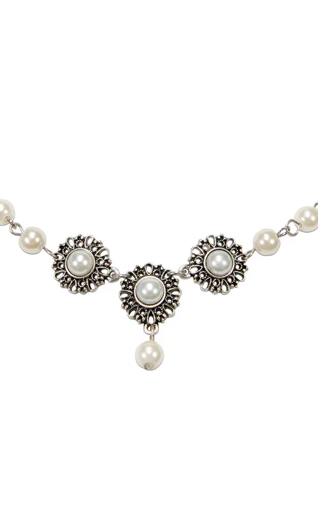 Kette Trilogie, Perle creme-weiß