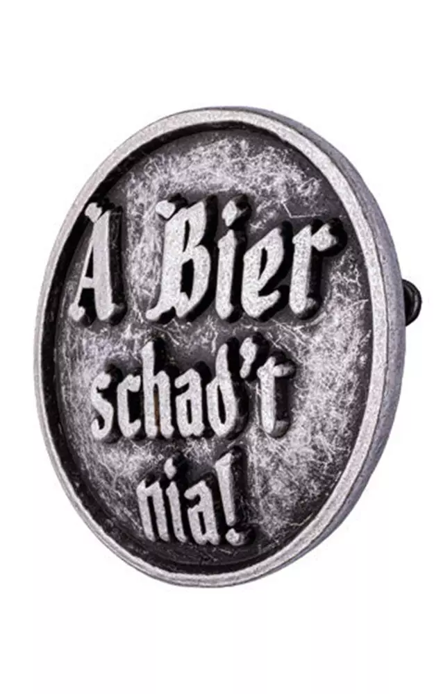 Ansteck-Pin Tradition - A Bier schad't nia