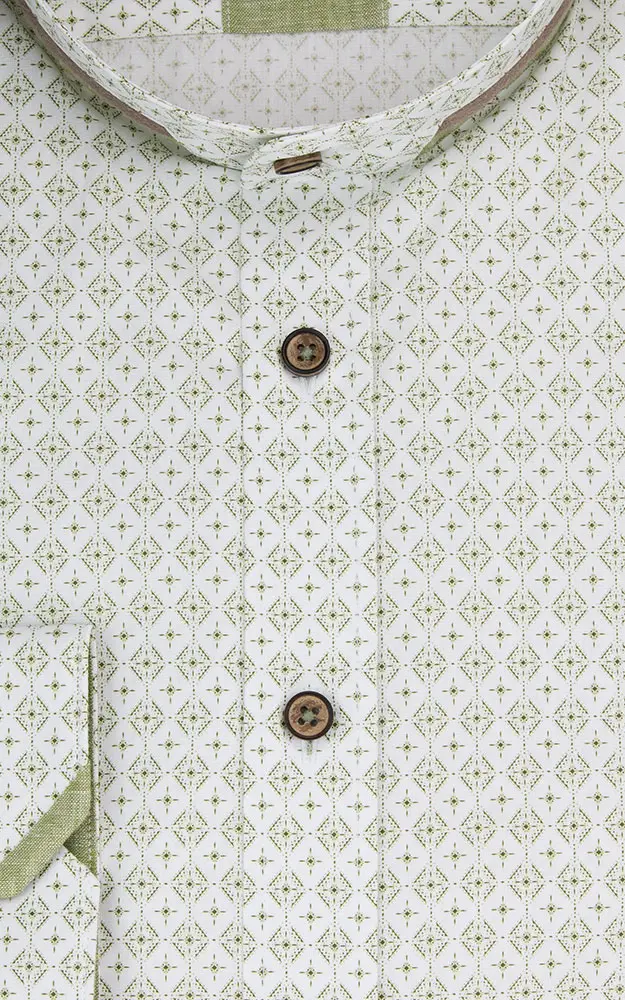 Hemd 3066 10220, weiß/grün  - Slim fit