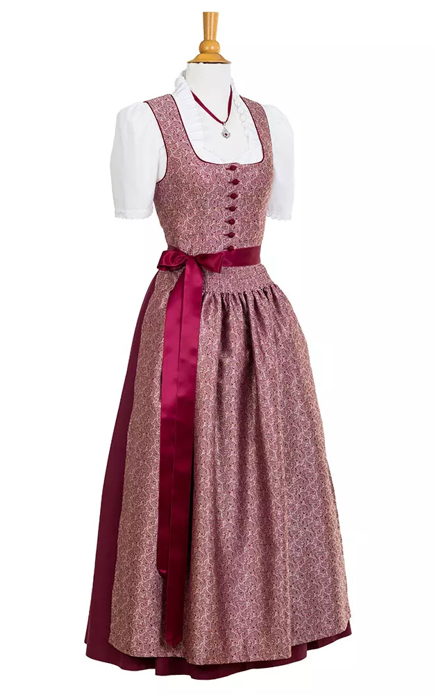 Blusendirndl Griessee /E weinrot, ohne Schürze